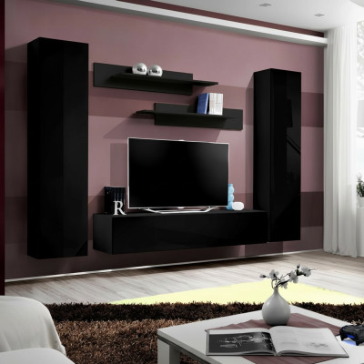 Komplette Set Wohnwand Wohnzimmer Luxus Einrichtung Moderne Möbel