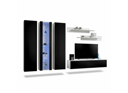 Wohnwand Luxus Wohnzimmer Möbel Komplette Set 6 tlg Designer Einrichtung