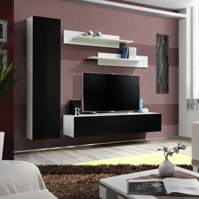 Luxus Wohnwand Designer TV Ständer Sideboard Einrichtung Wohnzimmer 4tlg Set