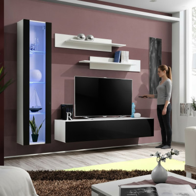 Luxus Set 4tlg Designer Wohnwand Wohnzimmermöbel TV Ständer Einrichtung Möbel