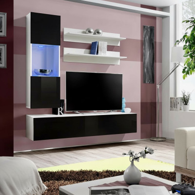 Luxus Holzmöbel Wohnwand Designer Einrichtung Komplett Set 4 tlg Wohnzimmer