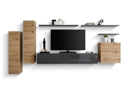 Designer Wohnzimmer Komplett Wohnwand Regale Luxus Wandschrank Neu