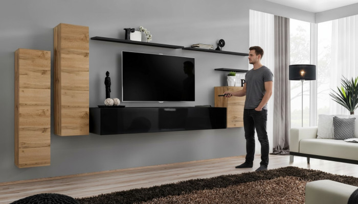 Luxus Wohnzimmermöbel Set Designer Wohnwand Wandregal Wand Schrank Möbel