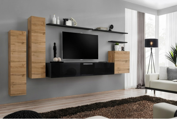 Luxus Wohnzimmermöbel Set Designer Wohnwand Wandregal Wand Schrank Möbel