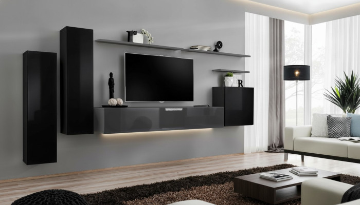 Modern Wohnwand Luxus Design Wohnzimmermöbel Wandschrank Wandregal Neu