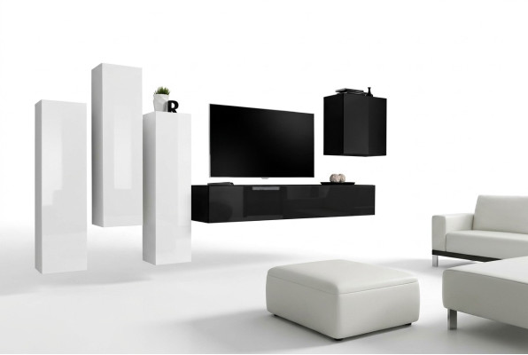Wohnzimmer Wandschrank Luxus Garnitur TV-Ständer Modern Möbel Holz Designer