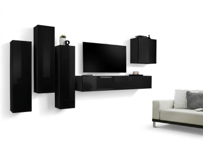 Wohnwand Set 5tlg. TV-Ständer Wohnzimmer rtv Wandschrank Garnitur Gruppe Neu