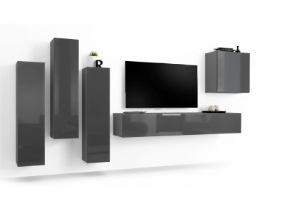 Set Modern Wohnwand Wohnzimmer TV-Ständer Wohnzimmer Set 5tlg. TV-Ständer