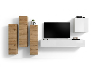 Wohnzimmer Wohnwand Wandschrank Sideboard Einrichtung TV Ständer Modern