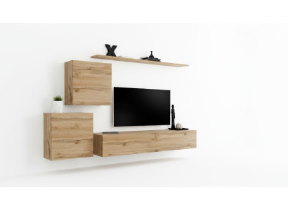 Wohnwand TV-Ständer Wohnzimmer Set 4tlg Wohnmöbel Modern Wohnzimmer Holz
