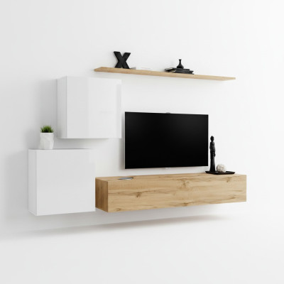Moderne Wohnwand Wohnzimmer Designer Sideboard TV Ständer 4tlg. Neu