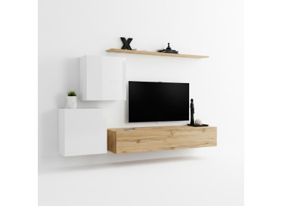 Moderne Wohnwand Wohnzimmer Designer Sideboard TV Ständer 4tlg. Neu