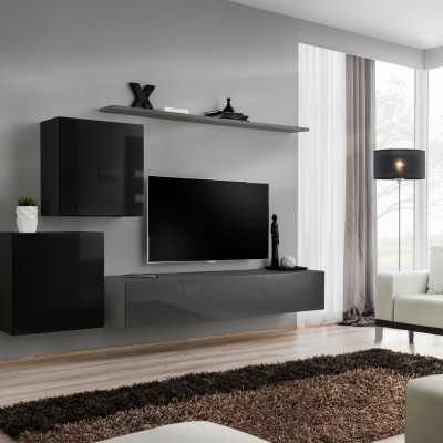Wohnzimmermöbel Set Designer Wohnwand Sideboard 2x Wandschrank 4tlg Designer Neu