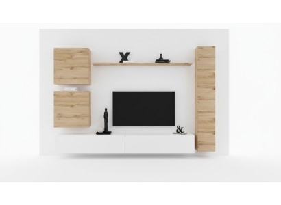 Wohnzimmermöbel Wohnwand Designer Wand Regal TV-Ständer Sideboard Holzmöbel