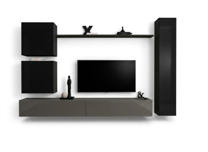 Wandschrank Wohnzimmermöbel Wohnwand Set 6tlg Designer Wand Regal Sideboard