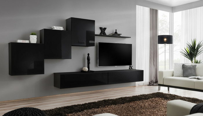 Wohnzimmer Set Wohnwand Wandschränke TV-Ständer Wand Regal Sideboard Komplett