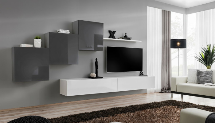 Luxus Wohnzimmer Wohnwand TV Ständer Einrichtung Moderne Wandregal Design