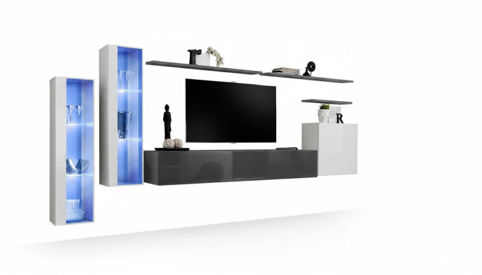 Wohnwand Designer Komplett Set Luxus Möbel Neu 3x Wandschrank Möbel Garnitur