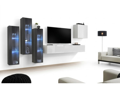 Wohnzimmermöbel Schrank Set Design Wohnzimmer Sideboard Wandregal Hänge Vitrine