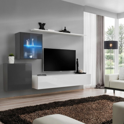Luxus Set Modern Wohnwand Wohnzimmermöbel Wand Regal Möbel TV-Ständer Garnitur