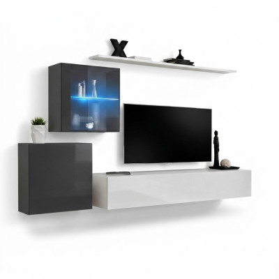 Luxus Set Modern Wohnwand Wohnzimmermöbel Wand Regal Möbel TV-Ständer Garnitur