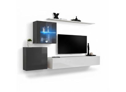 Luxus Set Modern Wohnwand Wohnzimmermöbel Wand Regal Möbel TV-Ständer Garnitur