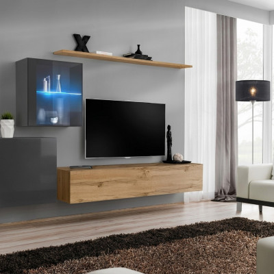 TV Ständer Luxus Designer Wohnzimmer Wand Regal Holz Modern Einrichtung