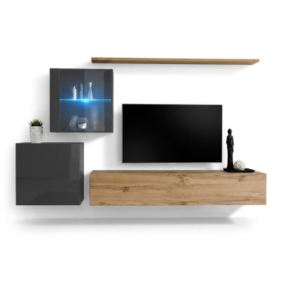 TV Ständer Luxus Designer Wohnzimmer Wand Regal Holz Modern Einrichtung