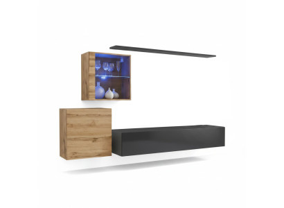 Wand Regal Komplett Set Designer Wohnzimmermöbel Luxus Möbel Holz Einrichtung