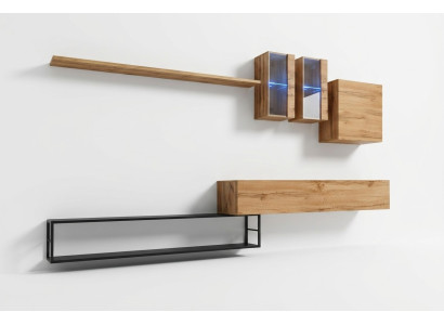 Wohnwand Braun Designer Sideboard TV-Ständer Einrichtung Luxus Komplette Neu