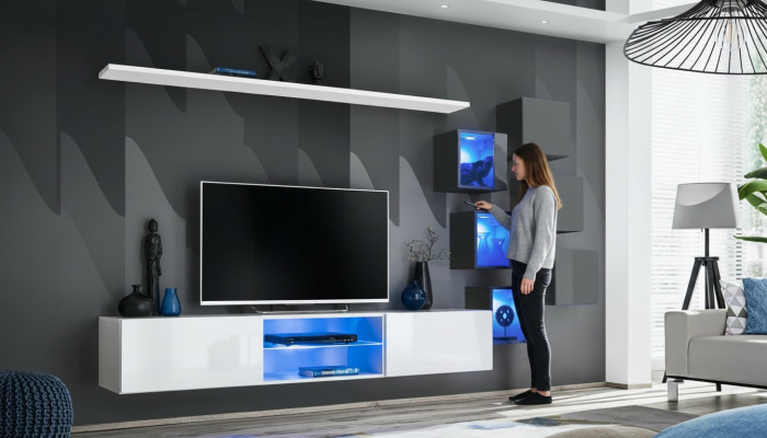 Luxus Möbel Holzmöbel Einrichtung TV-Ständer Regale Sideboard Wandschrank
