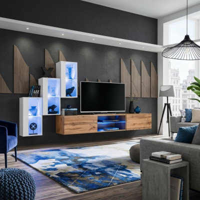 Wohnzimmer Neu Wohnwand Einrichtung Modern Modern TV-Ständer Wandschrank