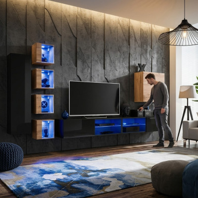 Modern Möbel Designer Wohnwand Einrichtung Luxus Garnitur Neu Wandschrank