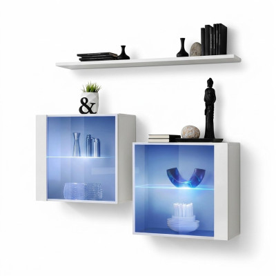 Wohnwand Neu Modern Einrichtung Wandschrank Regal Weiß Möbel Komplett Wohnzimmer