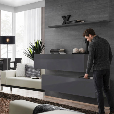 Moderne Wohnwand Einrichtung Luxus Designer Komplette Set 3tlg.Wohnzimmermöbel