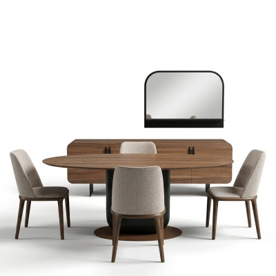 Esszimmer Komplett Set Esstisch Stühle Esszimmer Set Ess Gruppe Holz Tisch 5tlg
