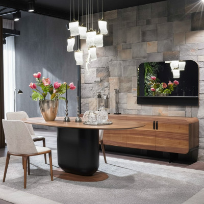 Esszimmer Set 6tlg Esstisch Stühle Ess Gruppe Sideboard Anrichte Möbel
