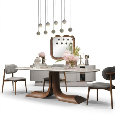 Esszimmer Esstisch 4x Stühle Luxus Komplett Set 4tlg Ess Gruppe Holz Tisch