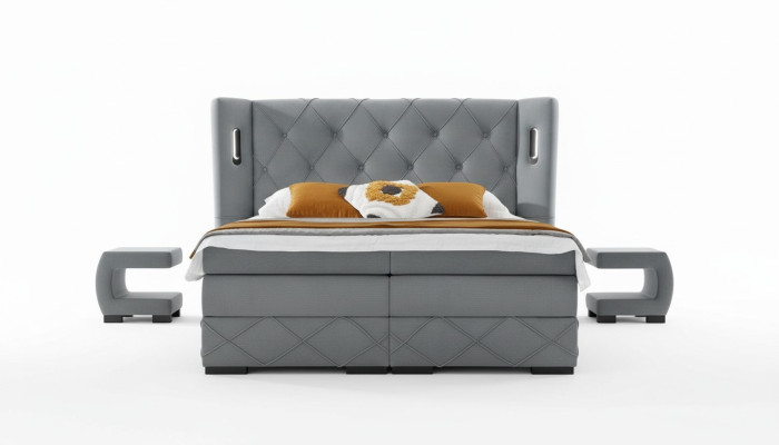 Schlafzimmer Set Bett 2x Nachttisch Modern Komplett Luxus Möbel Holz Einrichtung