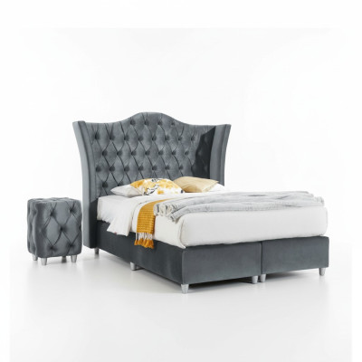 Designer Garnitur Schlafzimmer Set Luxus Bett 2x Nachttisch Holz Komplett neu