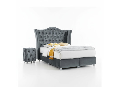 Designer Garnitur Schlafzimmer Set Luxus Bett 2x Nachttisch Holz Komplett neu