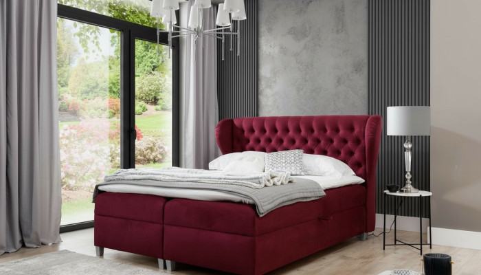 Luxus Boxspringbett Doppel Betten Holz Einrichtung Polsterbett Modern Design