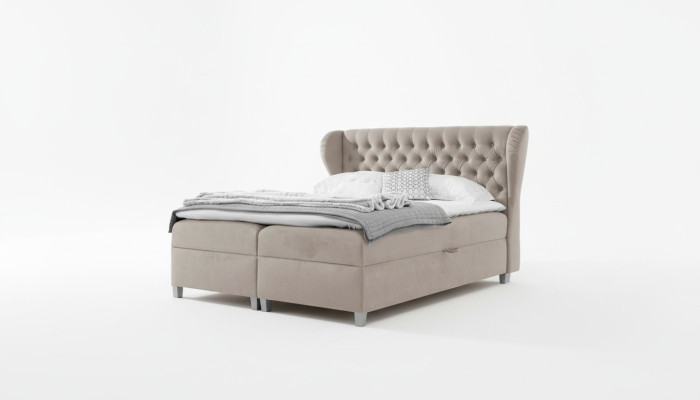 Luxus Doppel Bett Chesterfield Schlafzimmer Einrichtung Polsterbett Modern Möbel