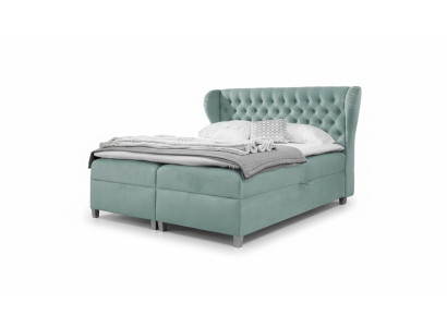 Schlafzimmer Modern Bett Chesterfield Einrichtung Polsterbett Holz Design Möbel