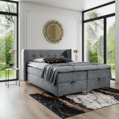 Boxspringbett 160x200cm Polstermöbel Luxus Bett Schlafzimmer Stil Modern