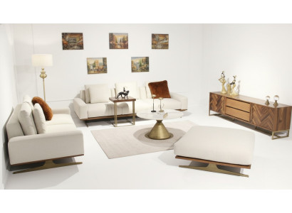 Wohnzimmer Set 6tlg Komplett Design Modern Sofagarnitur Dreisitzer Couchtisch