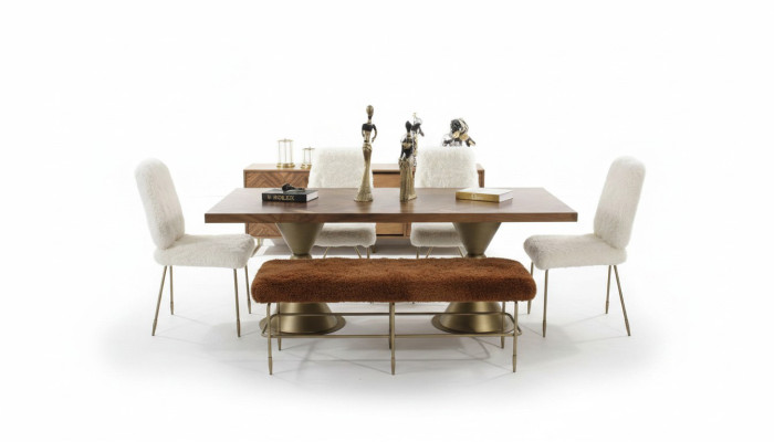 Esszimmer Set Esstisch 4x Stühle Sitzbank Modern Set Luxus Essgruppe