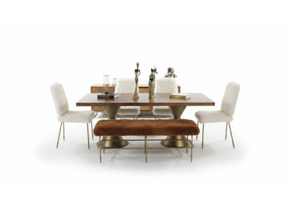 Esszimmer Set Esstisch 4x Stühle Sitzbank Modern Set Luxus Essgruppe