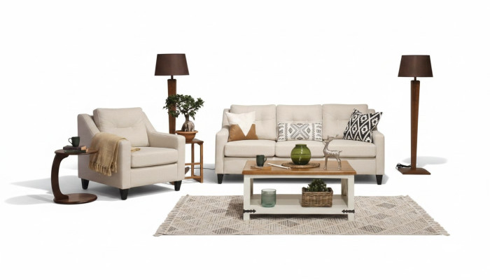 Design Wohnzimmer Sofagarnitur Dreisitze Sofa Modern Einrichtung Sessel