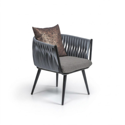 Grau Armlehnstuhl Neu Möbel Esszimmer Designer Stuhl mit Armlehnen